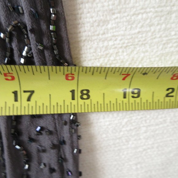 Gala by Mon Cheri Floral Beaded Mini Dress Size 8 Spaghetti Straps Purple - Picture 11 of 13